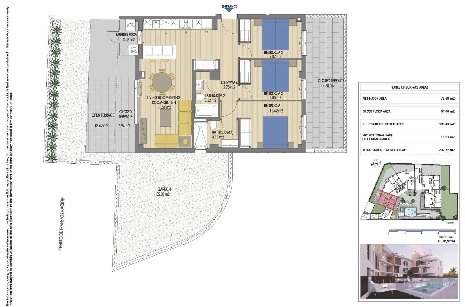 3 quarto Apartamento para venda em Javea / Xabia com piscina - 565 000 € (Ref: 9970792)