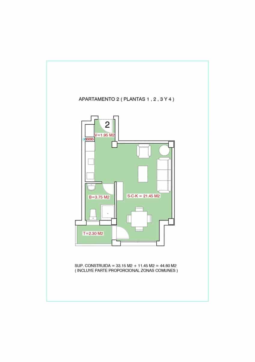 Yksiö myytävänä paikassa Torrevieja - 125 000 € (Ref: 9979041)