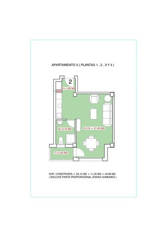 Studio til salgs i Playa del Acequión, Torrevieja - € 125 000 (Ref: 9979041)