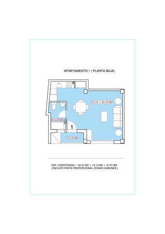 Estudio en Playa del Acequión, Torrevieja en venta - 95.000 € (Ref: 9979050)