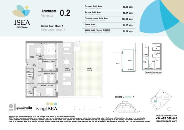 3 soveværelse Penthouse til salg i Cancelada, Estepona med swimmingpool - € 670.000 (Ref: 9368153)