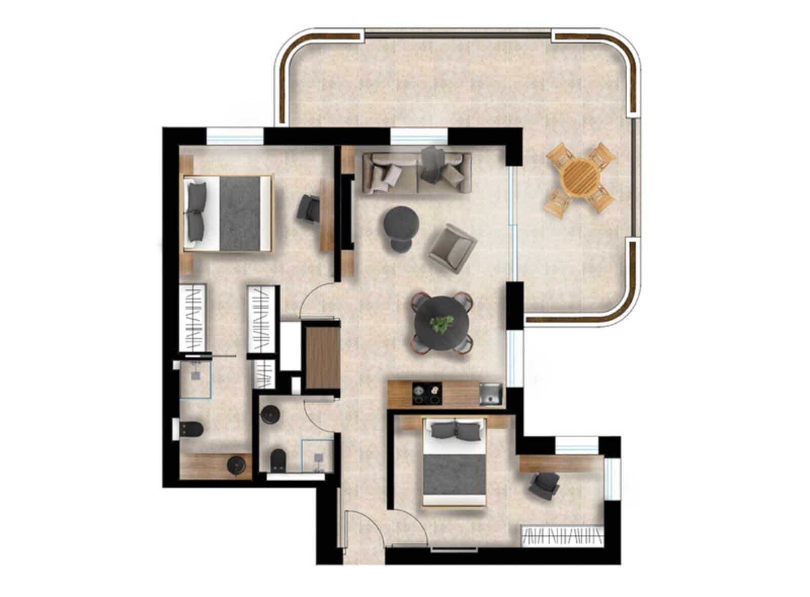 2 quarto Apartamento para venda em Marbella com piscina garagem - 749 000 € (Ref: 8662798)