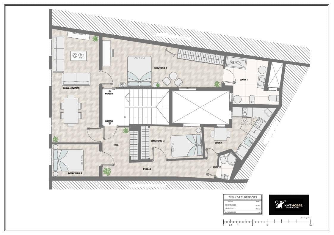3 slaapkamer Flat te koop in Madrid stad - € 725.000 (Ref: 8737891)