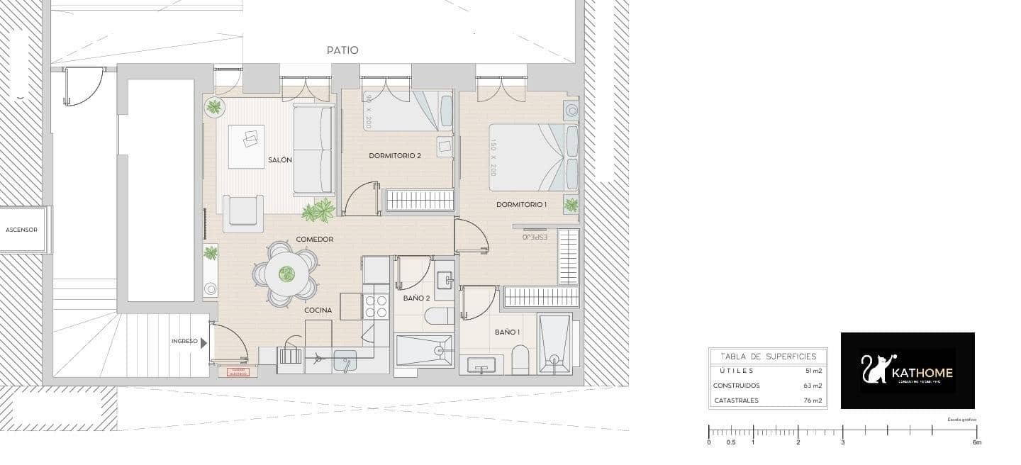 2 sypialnia Mieszkanie na sprzedaż w Miasto Madryt - 829 000 € (Ref: 8737892)