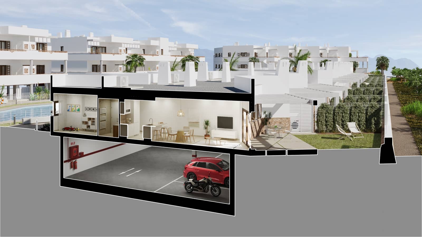 3 soverom Villa til salgs i El Cabo de Gata med svømmebasseng garasje - € 358 000 (Ref: 9378525)