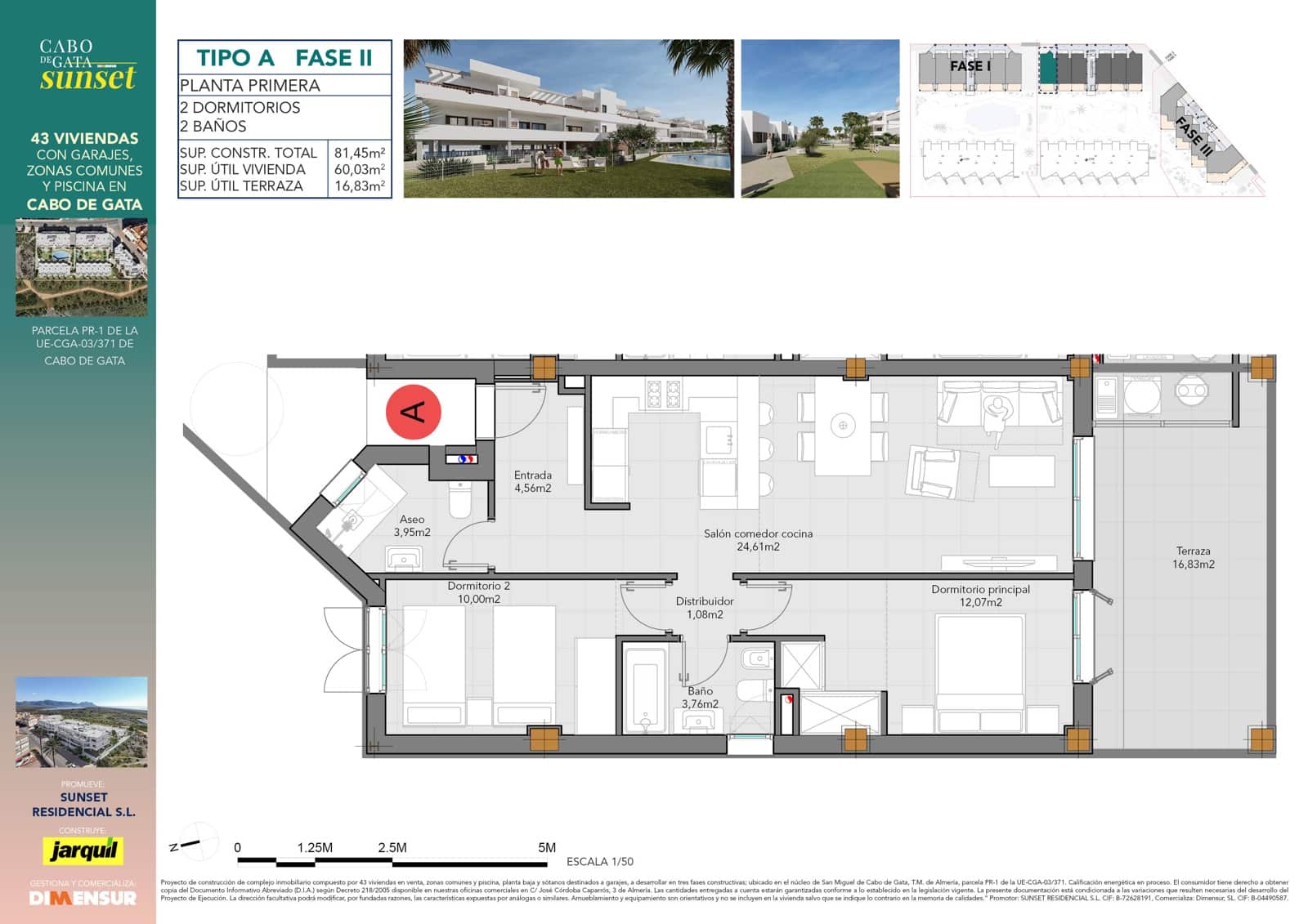 2 soverom Leilighet til salgs i El Cabo de Gata med svømmebasseng garasje - € 241 300 (Ref: 9379883)