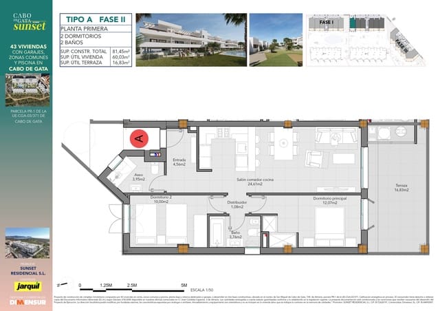 2 chambre Appartement à vendre à El Cabo de Gata, Almería ville avec piscine garage - 241 300 € (Ref: 9379883)