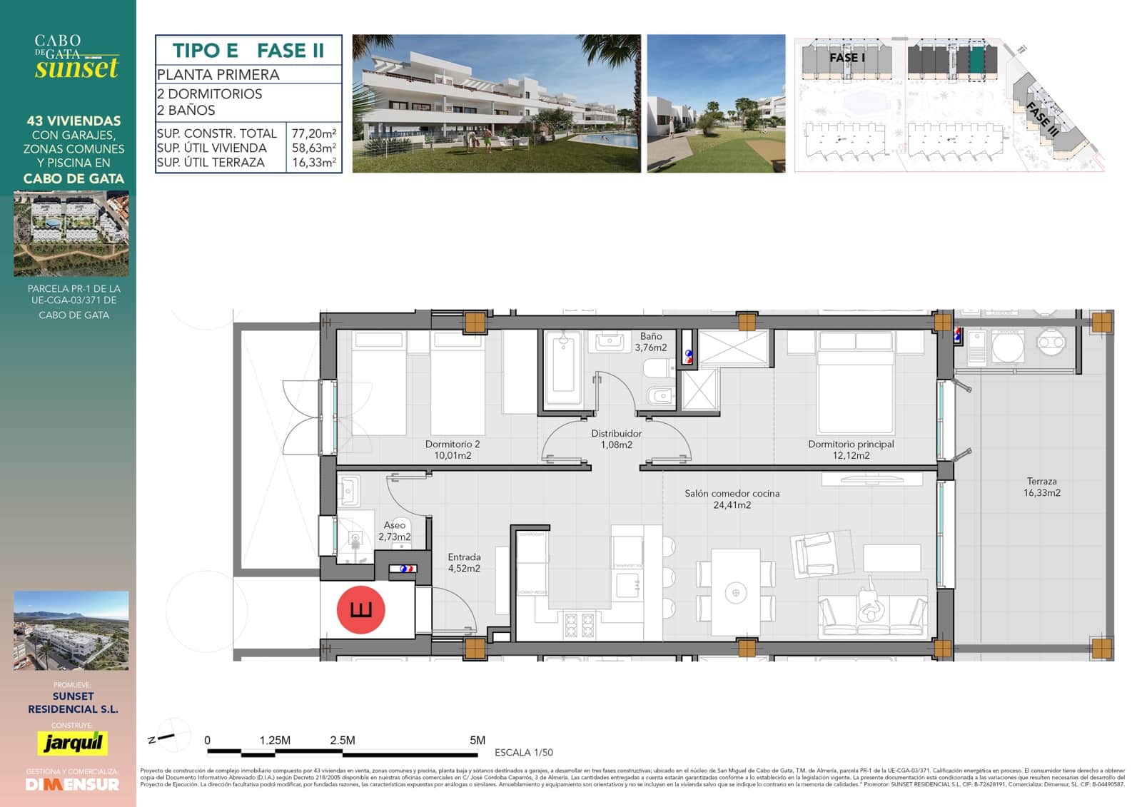2 soverom Leilighet til salgs i El Cabo de Gata med svømmebasseng - € 236 500 (Ref: 9379898)