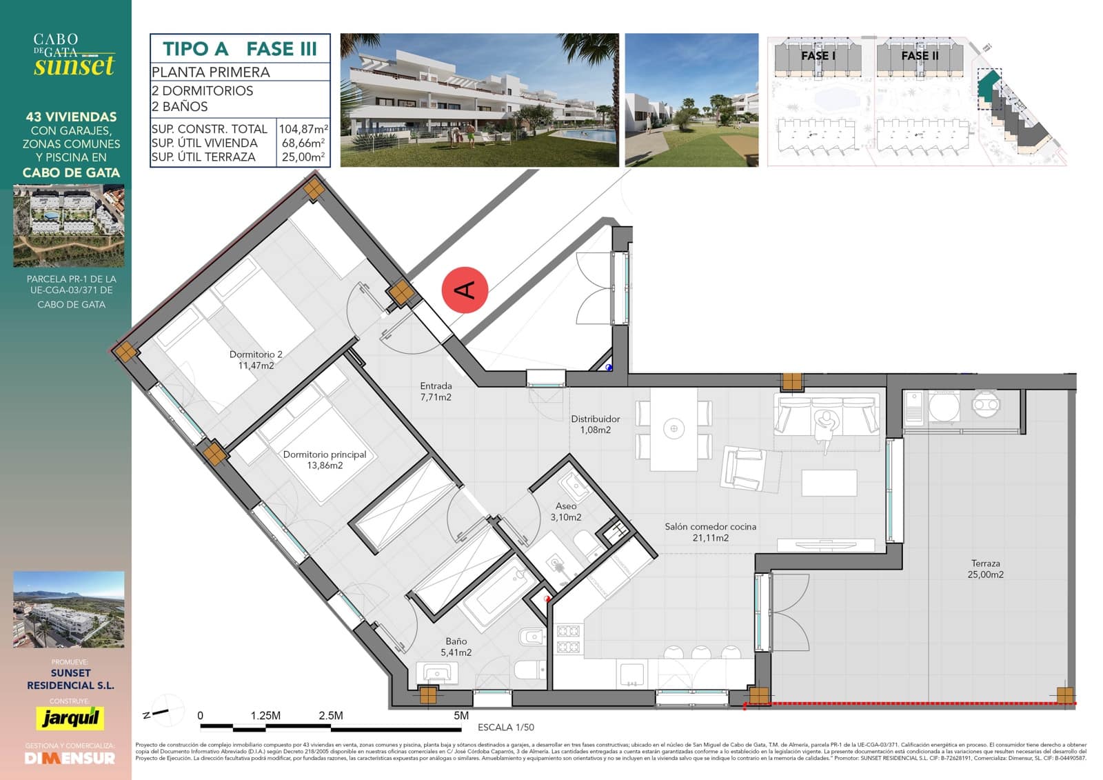 Leilighet til salgs i El Cabo de Gata med svømmebasseng garasje - € 248 500 (Ref: 9380153)
