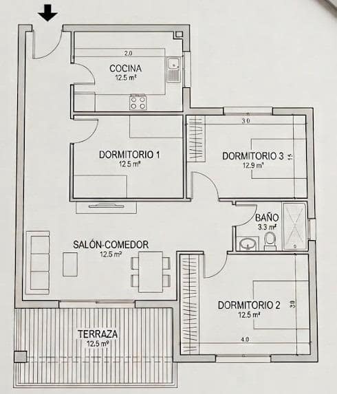 3 quarto Apartamento para venda em Malaga cidade - 245 000 € (Ref: 10035563)