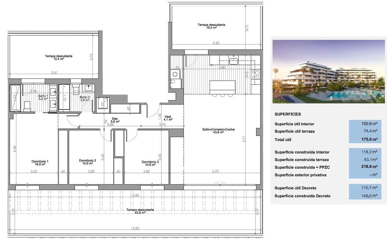 6 chambre Penthouse à vendre à Torremolinos avec piscine garage - 1 490 000 € (Ref: 10045240)