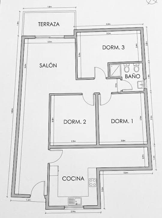 3 soverom Leilighet til salgs i Malaga by - € 240 000 (Ref: 10081134)