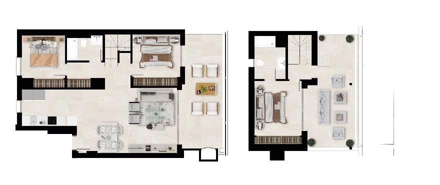 3 soveværelse Penthouse til salg i Mijas med swimmingpool garage - € 640.000 (Ref: 10155459)