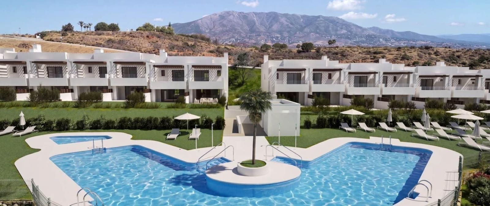 3 soverom Rekkehus til salgs i Mijas med svømmebasseng garasje - € 650 000 (Ref: 10155461)