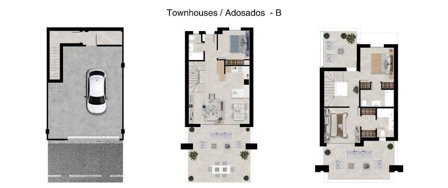 3 soverom Rekkehus til salgs i Mijas med svømmebasseng garasje - € 650 000 (Ref: 10155461)