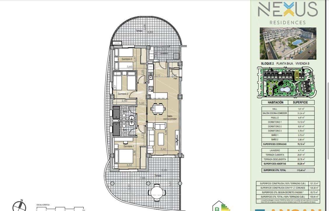 3 sypialnia Mieszkanie na sprzedaż w Benalmadena z basenem garażem - 415 000 € (Ref: 8429647)