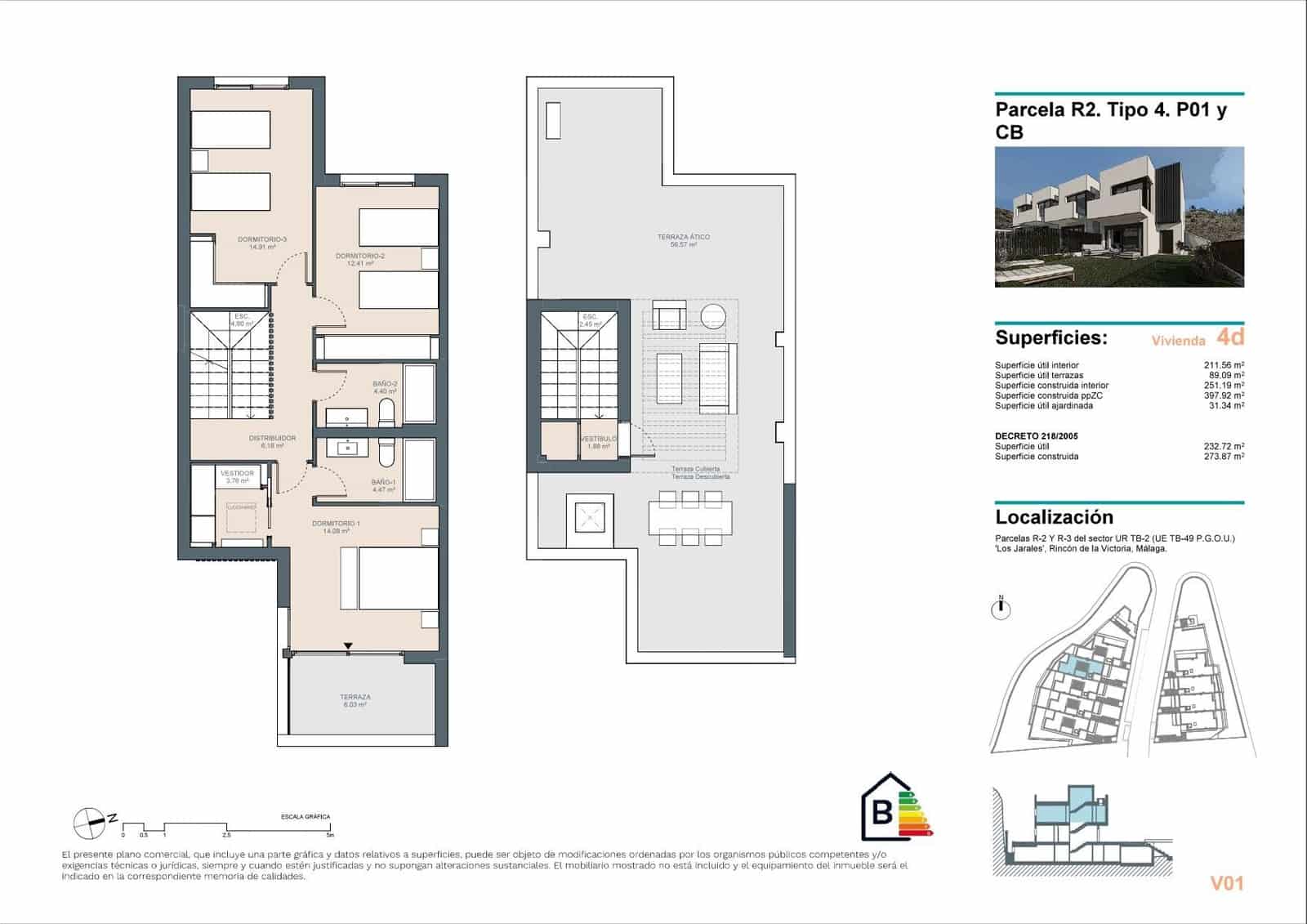 4 Zimmer Reihenhaus zu verkaufen in Rincon de la Victoria mit Garage - 695.000 € (Ref: 8452044)