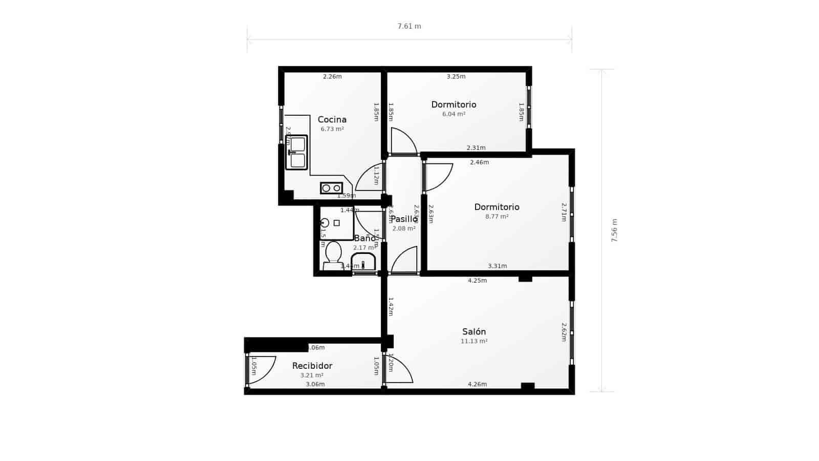 2 sypialnia Mieszkanie na sprzedaż w Miasto Malaga - 168 000 € (Ref: 9247137)