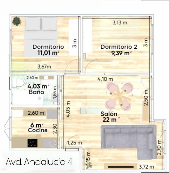 2 slaapkamer Flat te koop in Malaga stad - € 270.000 (Ref: 9322082)