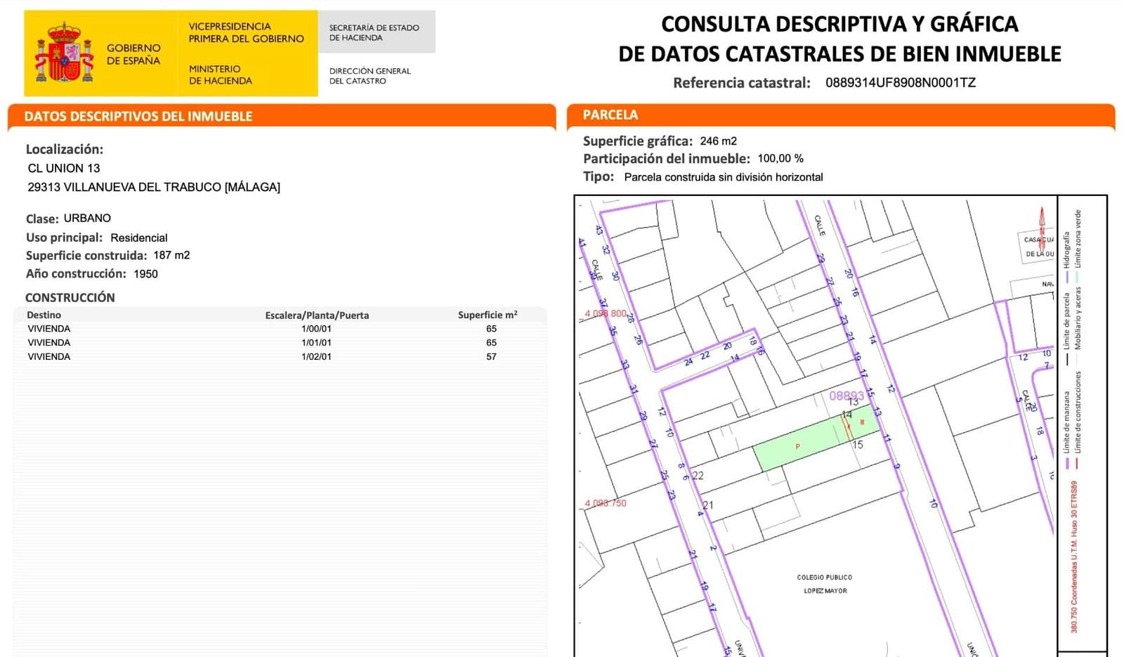5 sypialnia Dom na sprzedaż w Villanueva del Trabuco - 155 000 € (Ref: 9338494)
