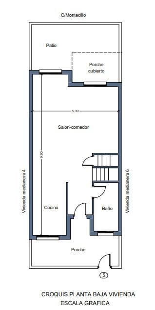 3 sovrum Radhus till salu i La Cala del Moral med pool - 490 000 € (Ref: 9596405)