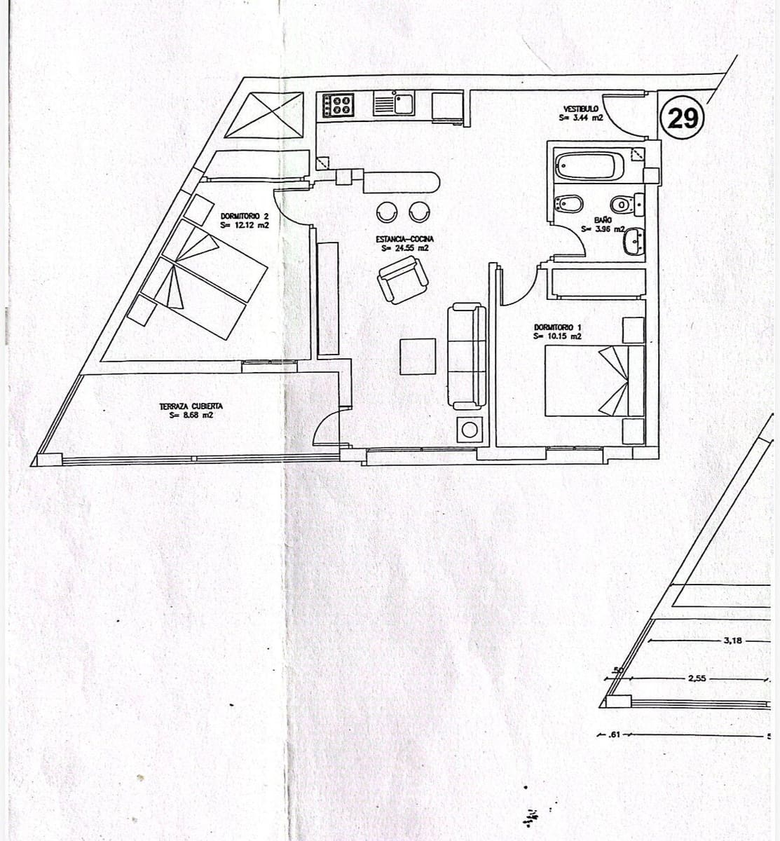 2 bedroom Flat for rent in Chilches with garage - € 800 (Ref: 9812322)