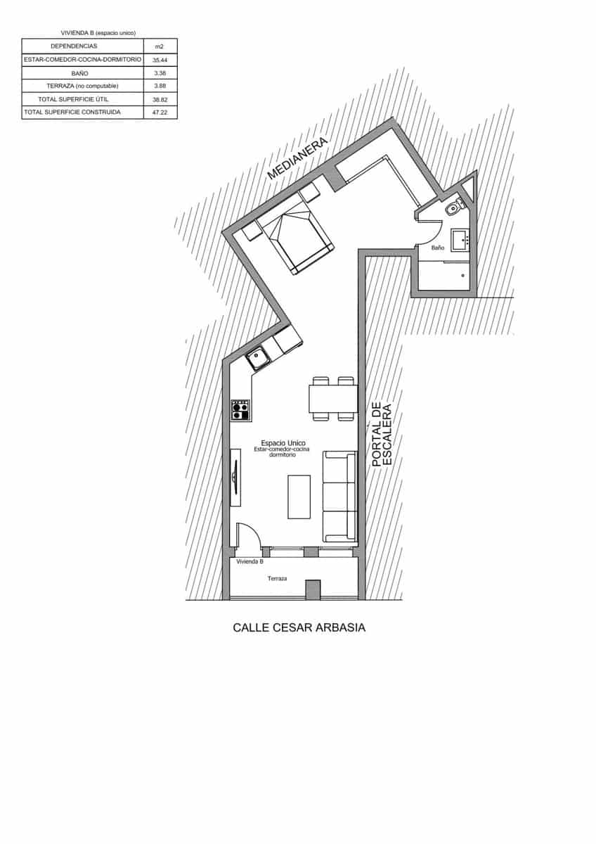 1 soveværelse Studio til salg i Malaga by - € 189.000 (Ref: 9820404)