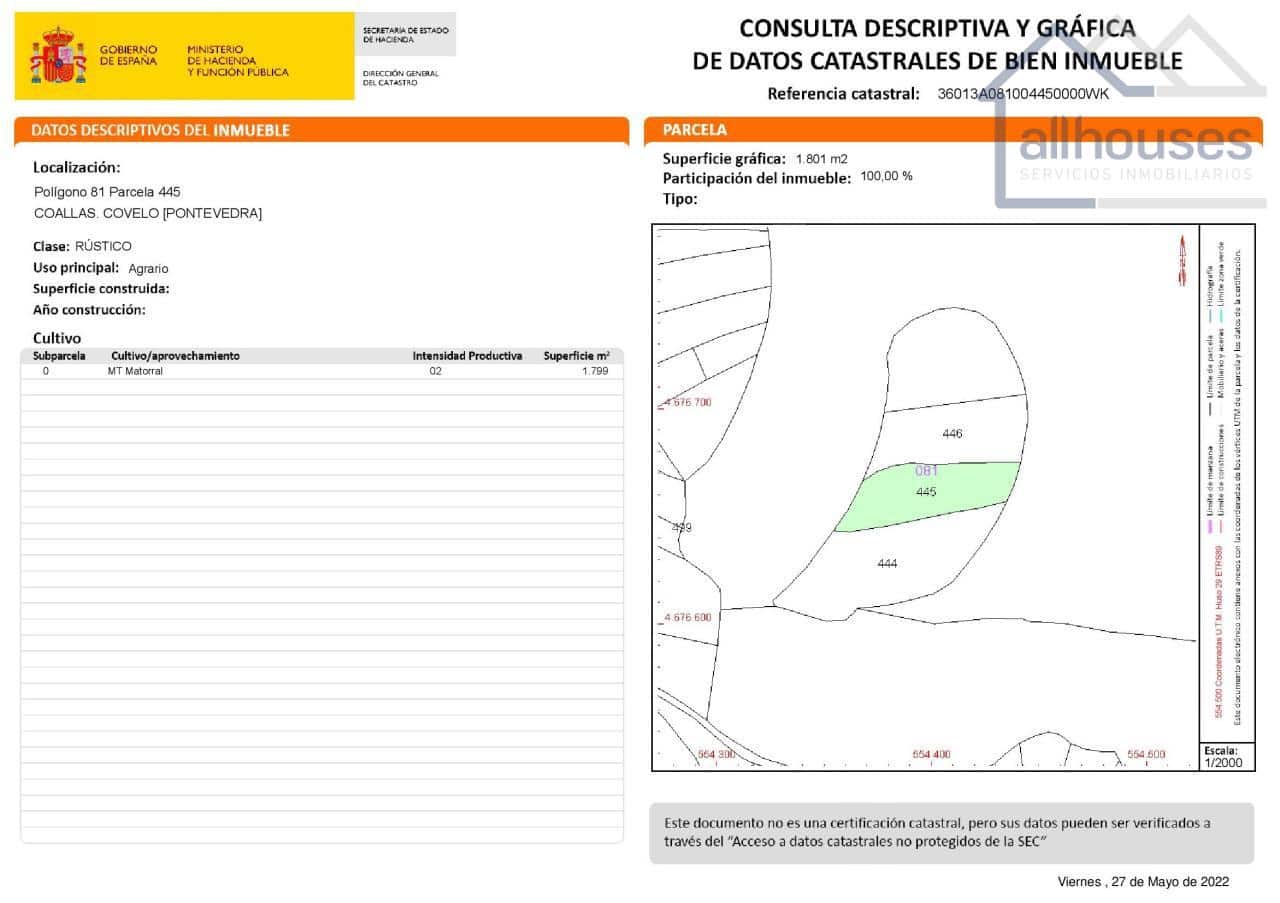 Undeveloped Land for sale in Covelo - € 149,103 (Ref: 9417323)