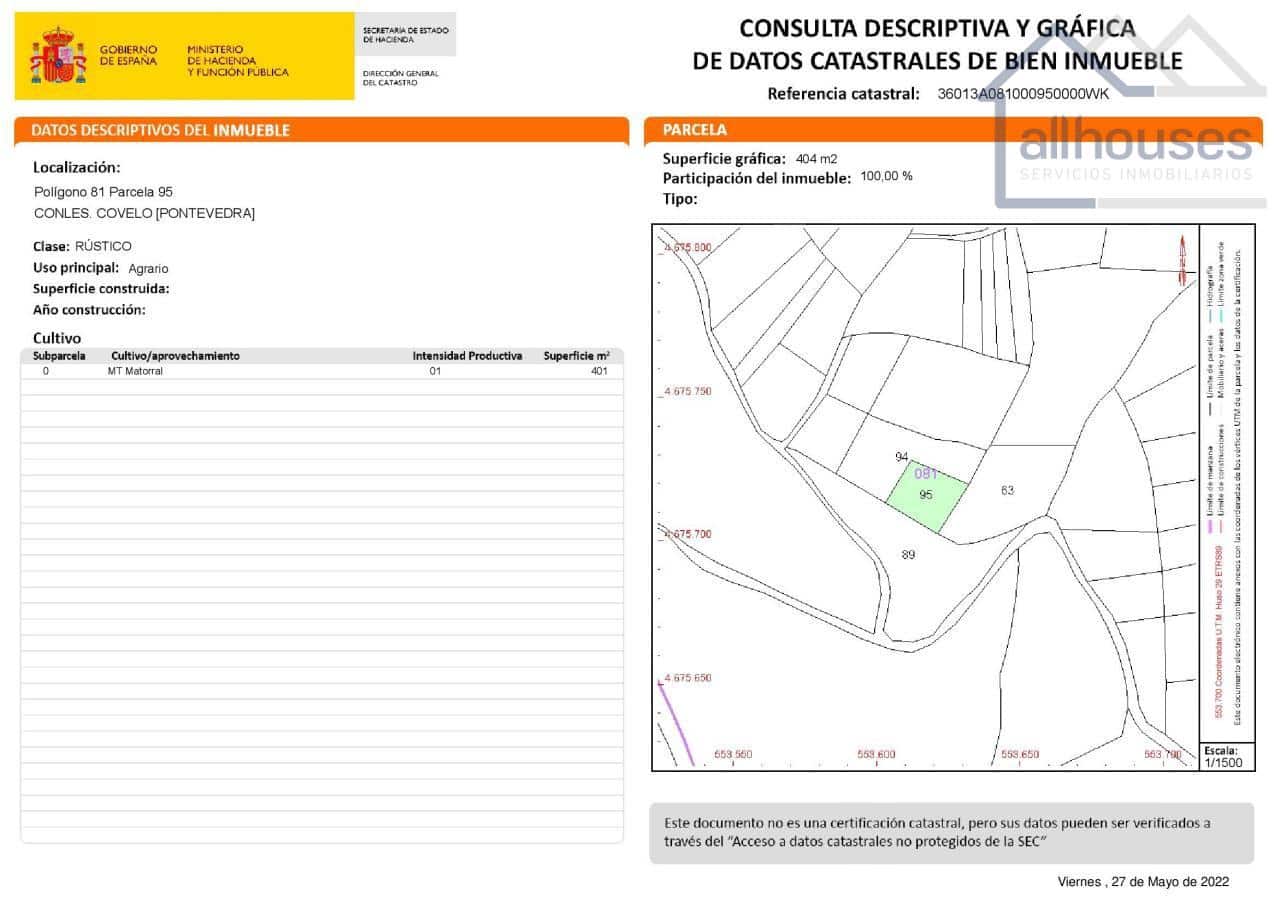 Undeveloped Land for sale in Covelo - € 149,103 (Ref: 9417323)