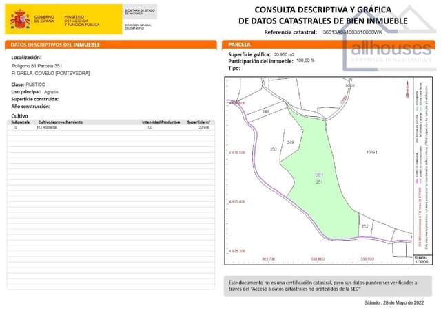 Undeveloped Land for sale in Covelo - € 149,103 (Ref: 9417323)