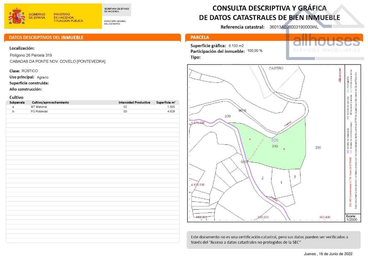 Undeveloped Land for sale in Covelo - € 149,103 (Ref: 9417323)