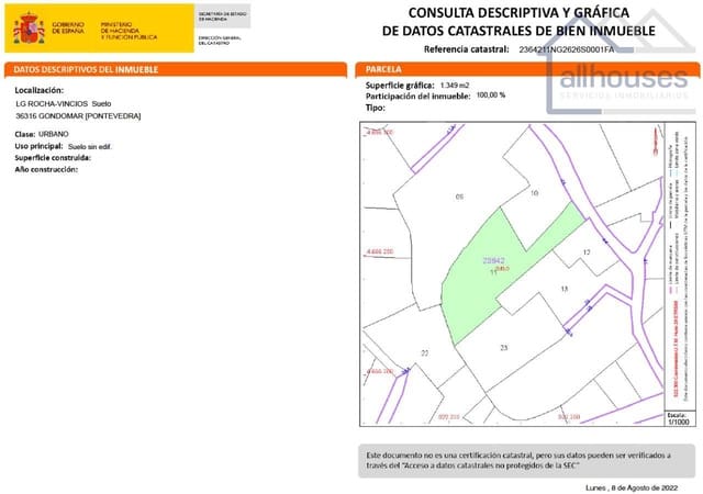 Undeveloped Land for sale in Gondomar - € 130,000 (Ref: 9417324)