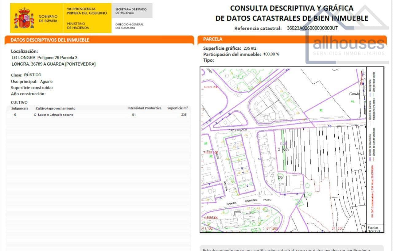 Grond te koop in A Guarda - € 63.000 (Ref: 9417330)