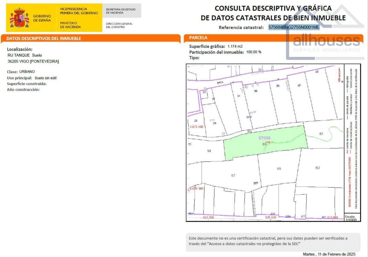 Undeveloped Land for sale in Vigo - € 37,500 (Ref: 9417343)