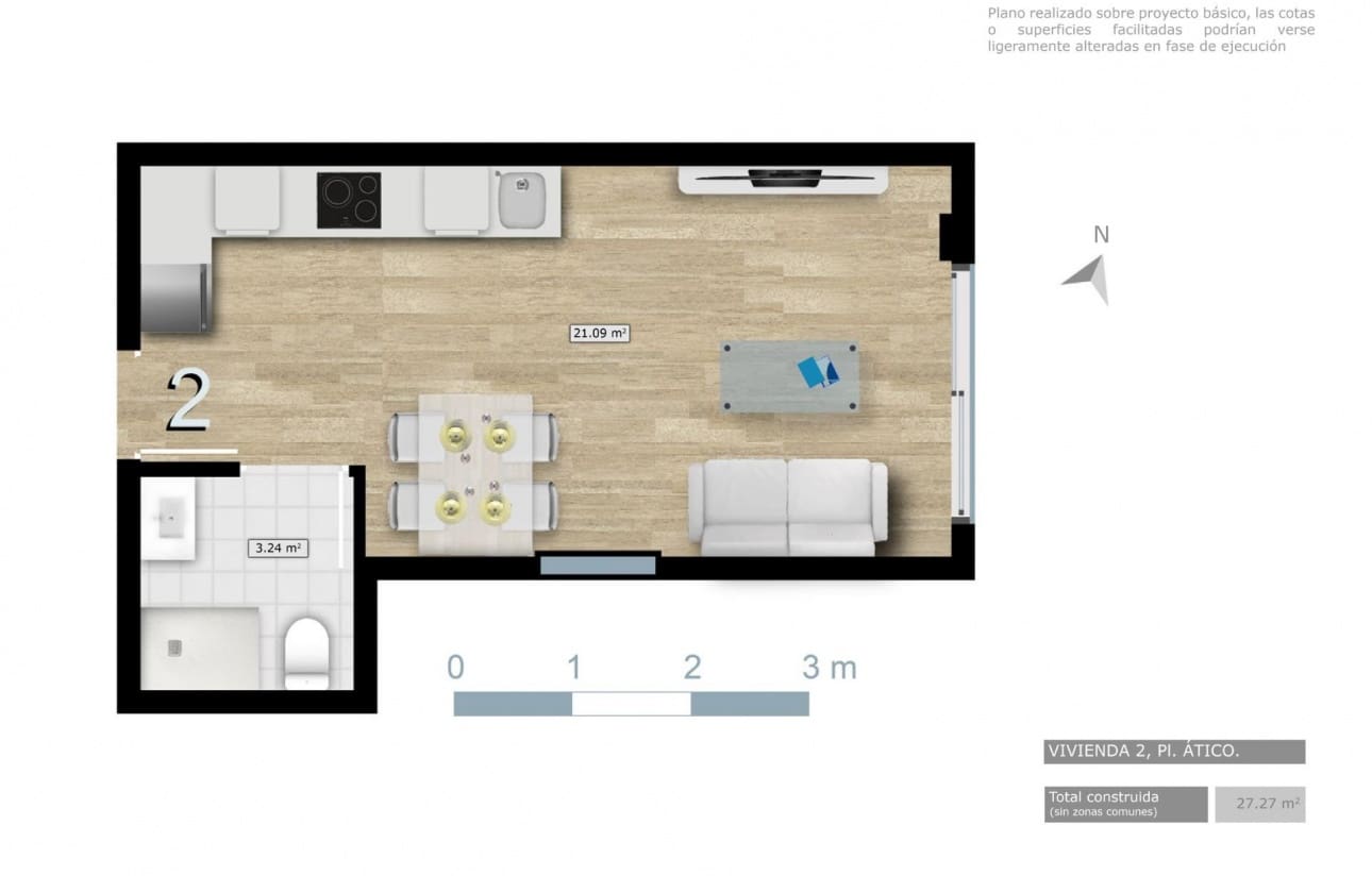 Penthouse zu verkaufen in Torrevieja mit Pool - 141.000 € (Ref: 10023579)
