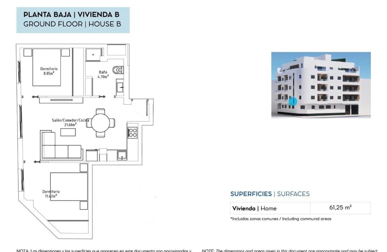 2 camera da letto Appartamento in vendita in Torrevieja - 225.000 € (Rif: 10023584)