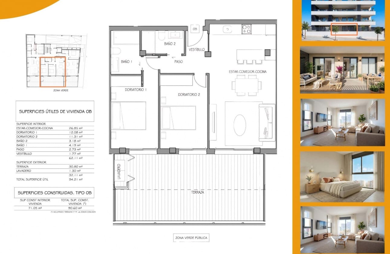 2 soverom Leilighet til salgs i Benijofar med svømmebasseng - € 284 900 (Ref: 10023587)