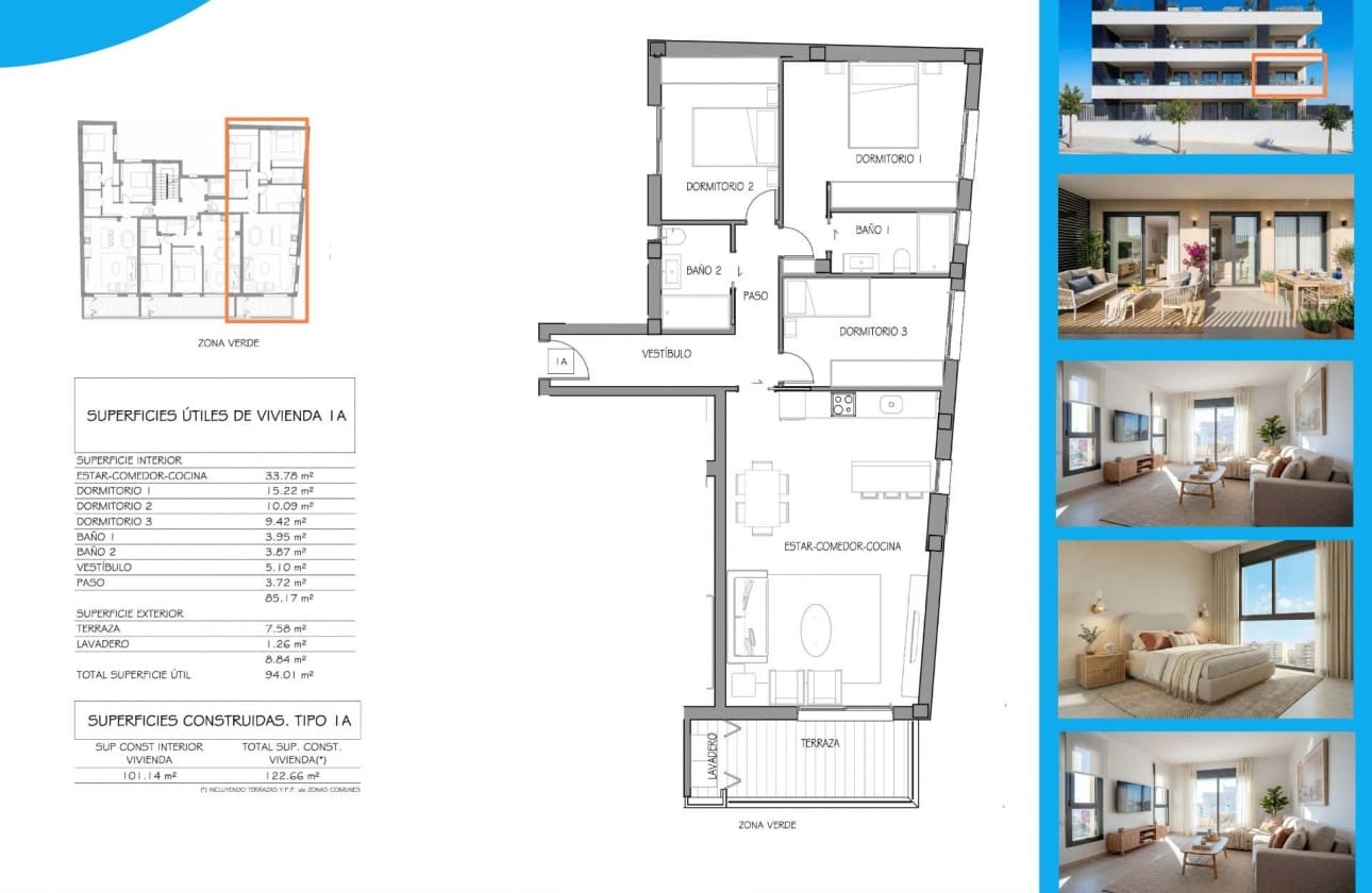 3 sovrum Lägenhet till salu i Benijofar med pool - 396 900 € (Ref: 10023589)