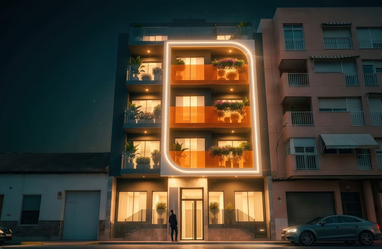 2 makuuhuone Kattohuoneisto myytävänä paikassa Guardamar del Segura mukana uima-altaan - 345 000 € (Ref: 10117157)
