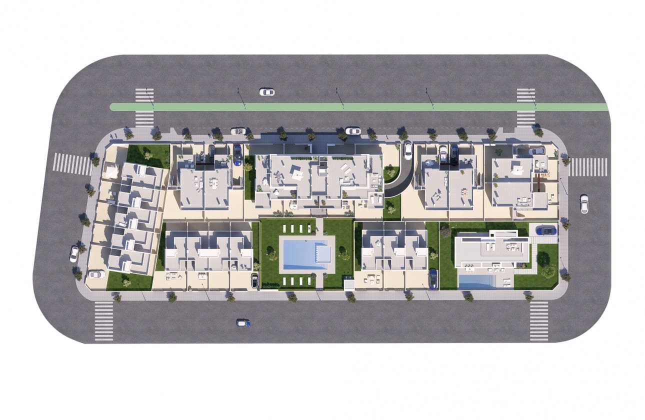 2 quarto Bungalow para venda em Pilar de la Horadada com piscina - 369 900 € (Ref: 9457517)