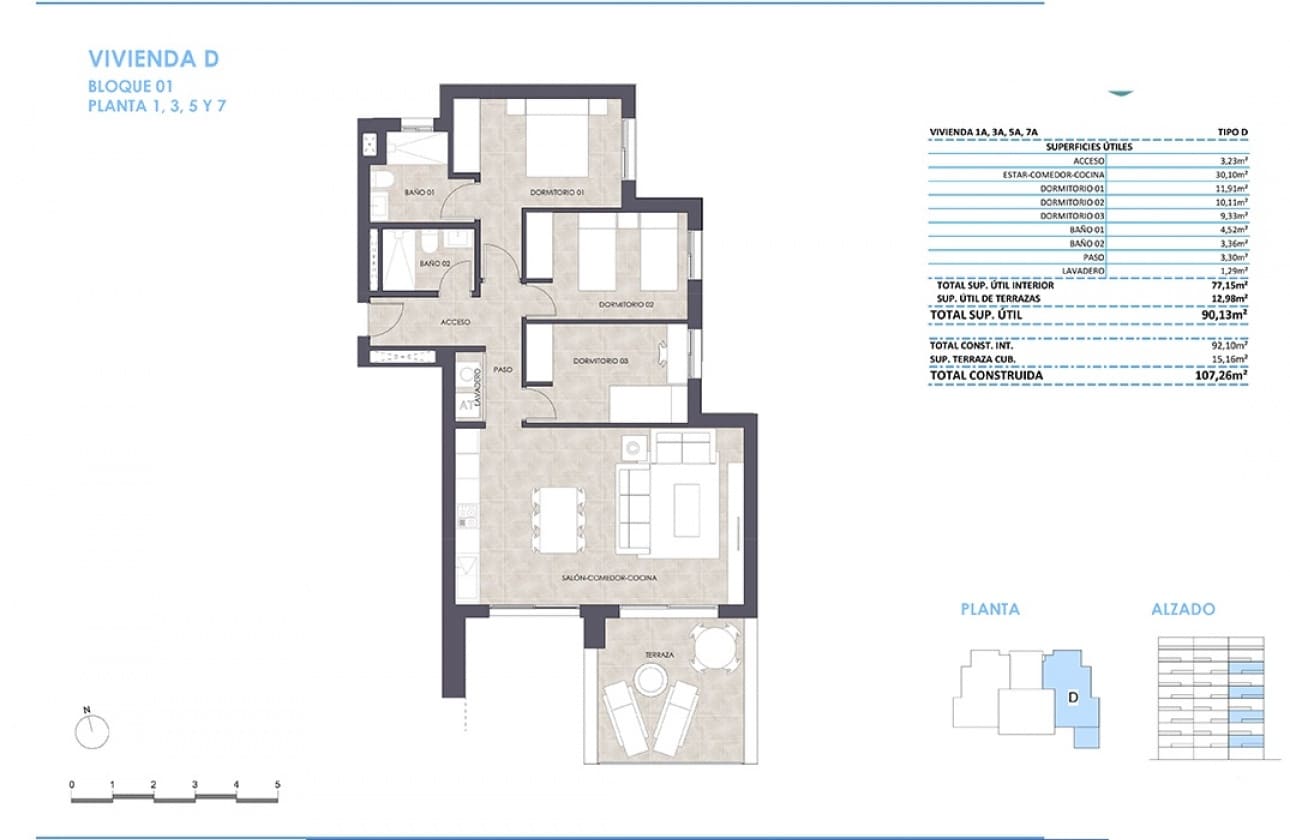 2 bedroom Penthouse for sale in Guardamar del Segura with pool - € 235,000 (Ref: 9461160)
