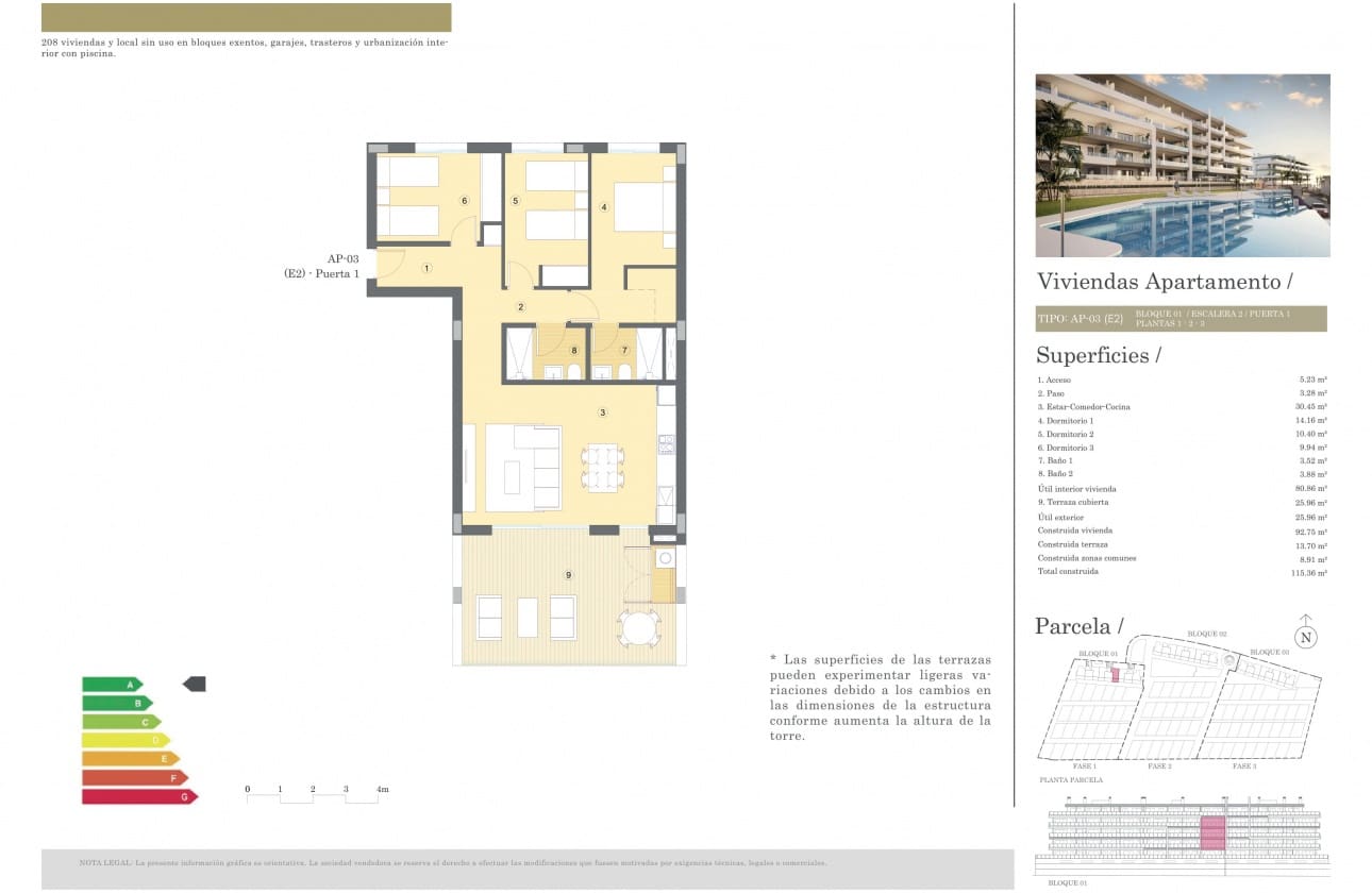 2 bedroom Penthouse for sale in Guardamar del Segura with pool - € 235,000 (Ref: 9461160)