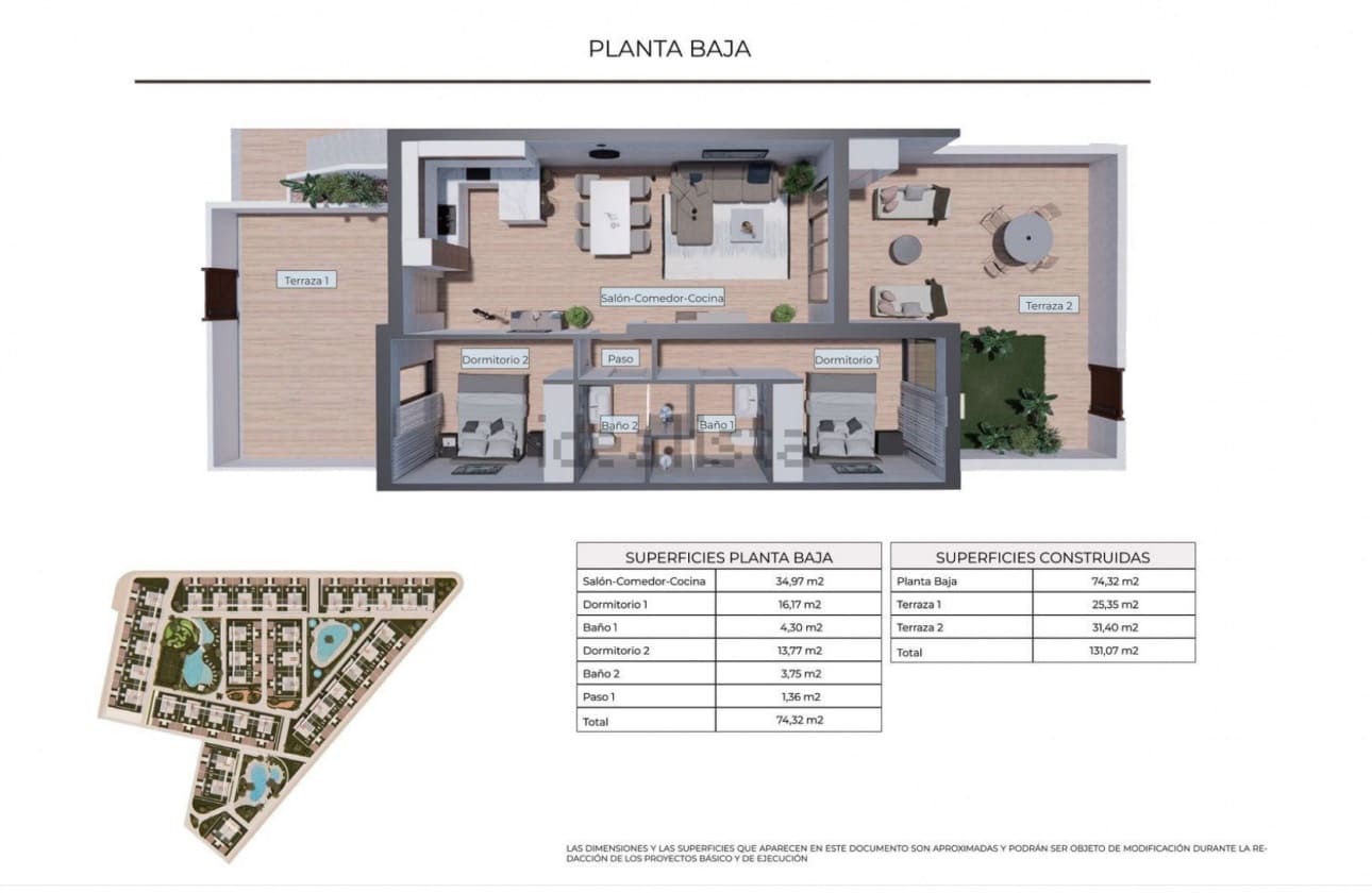 2 bedroom Penthouse for sale in Guardamar del Segura with pool - € 235,000 (Ref: 9461160)