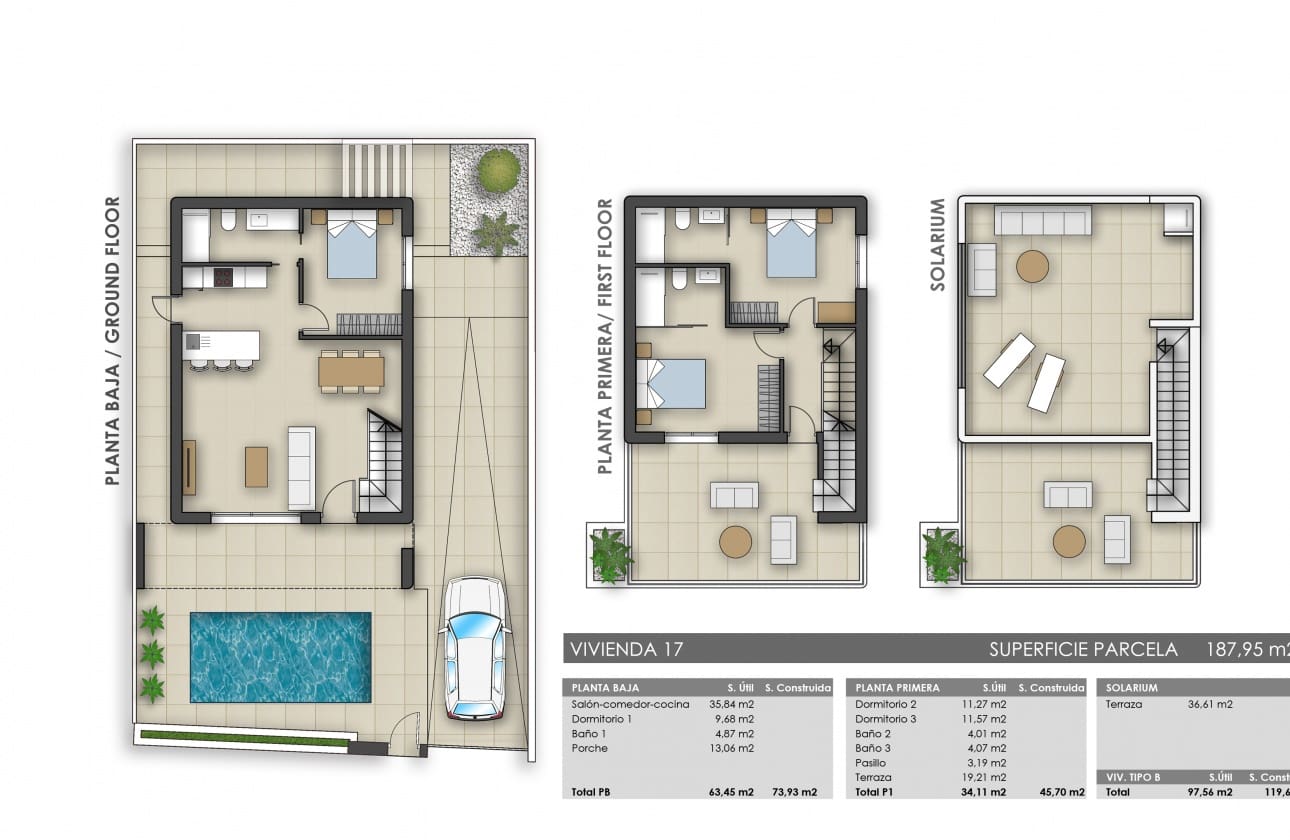 2 bedroom Penthouse for sale in Guardamar del Segura with pool - € 235,000 (Ref: 9461160)