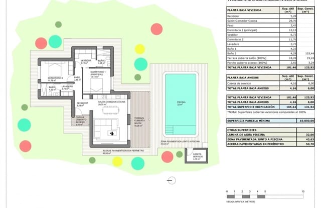 2 soveværelse Villa til salg i Rodriguillo, Pinoso med swimmingpool - € 346.000 (Ref: 9461200)