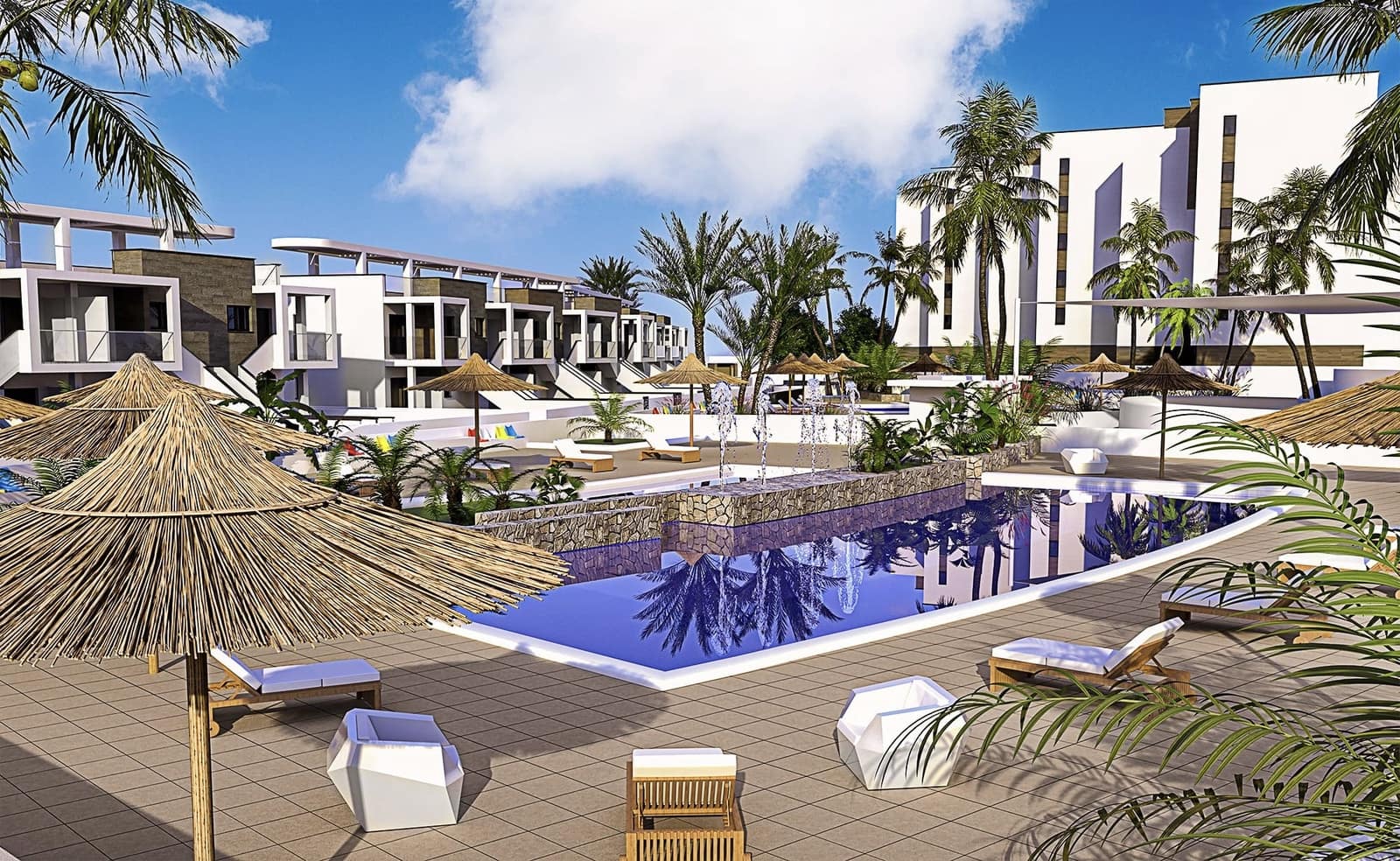 2 soveværelse Bungalow til salg i Pilar de la Horadada med swimmingpool - € 339.000 (Ref: 9518827)