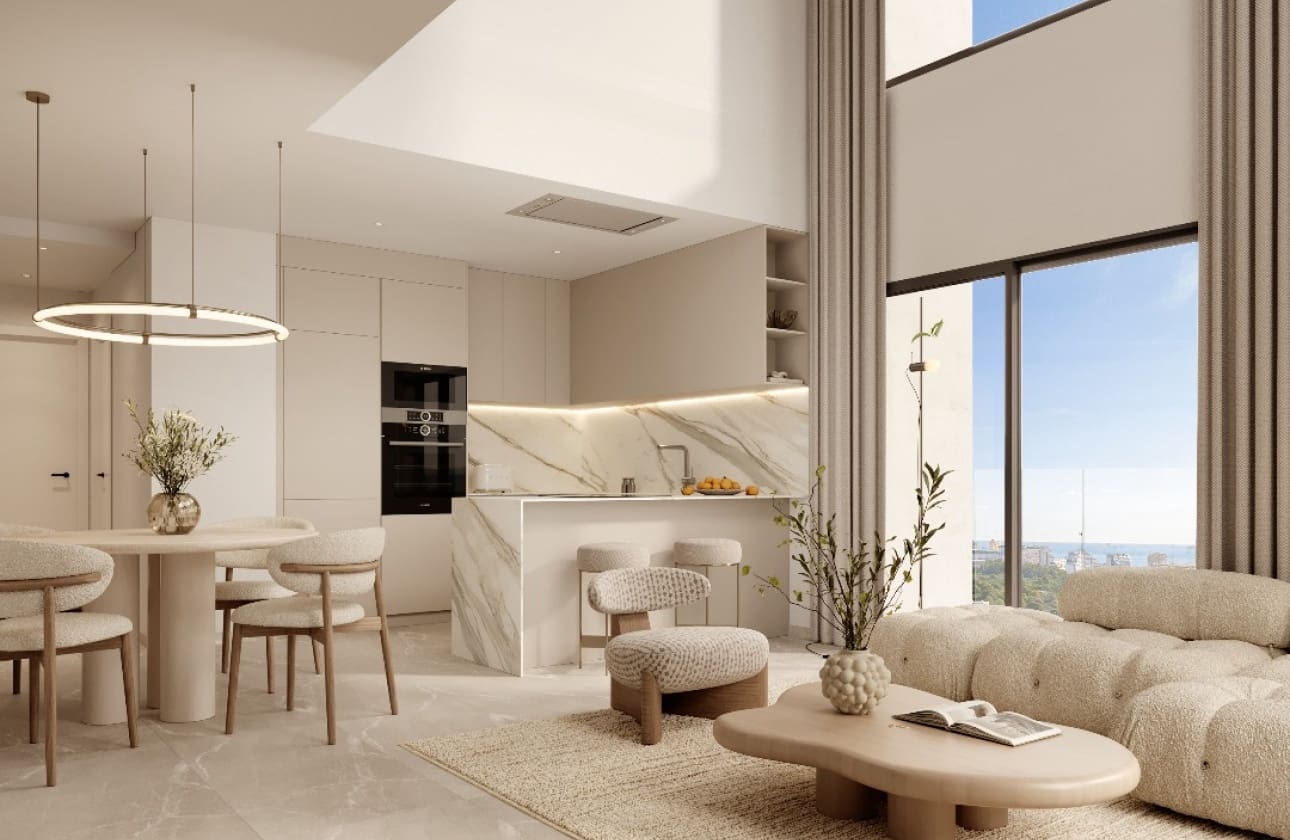 3 soveværelse Strandlejlighed til salg i Calpe / Calp med swimmingpool - € 480.000 (Ref: 9574155)