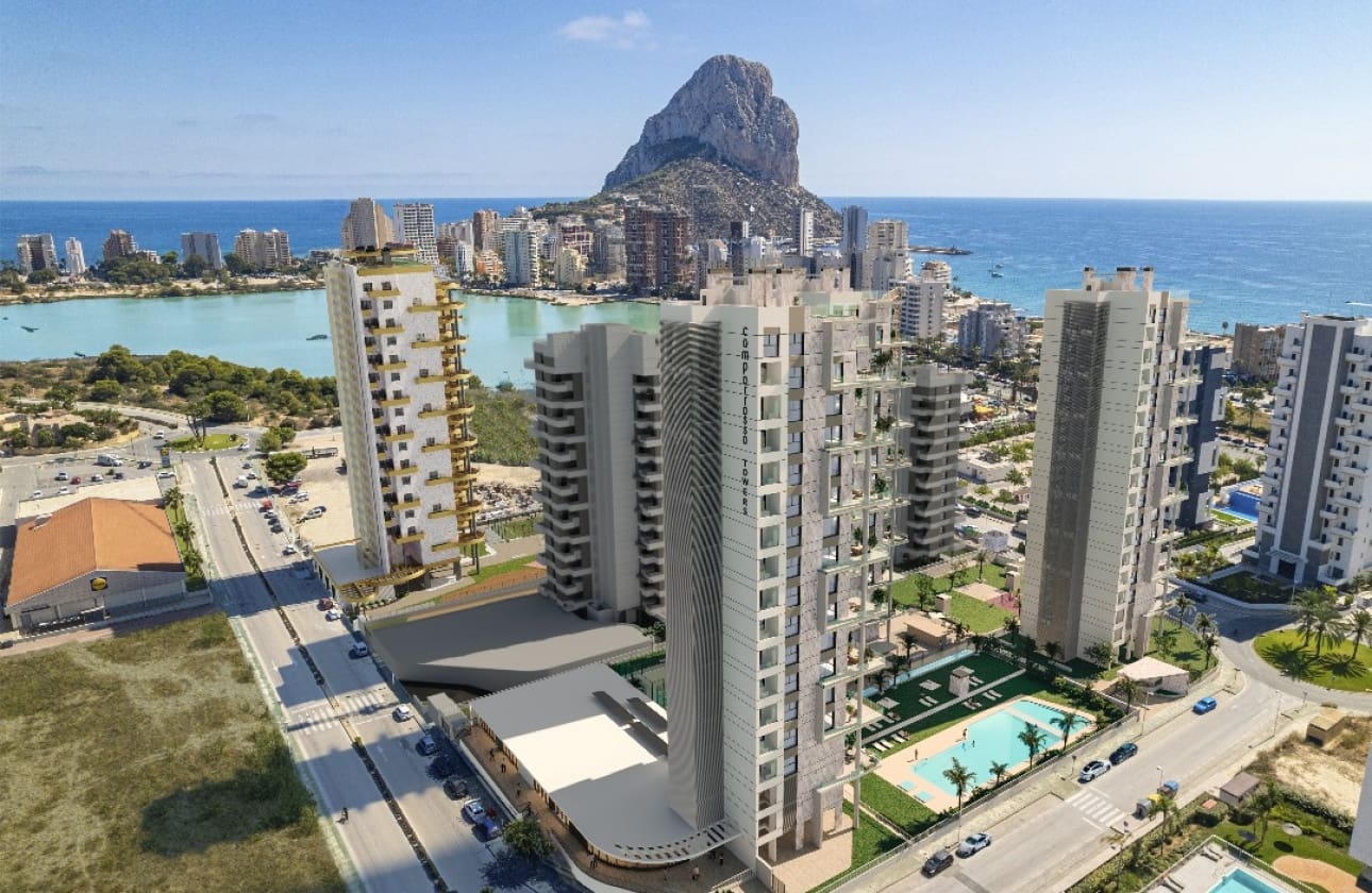 3 soveværelse Strandlejlighed til salg i Calpe / Calp med swimmingpool - € 480.000 (Ref: 9574155)
