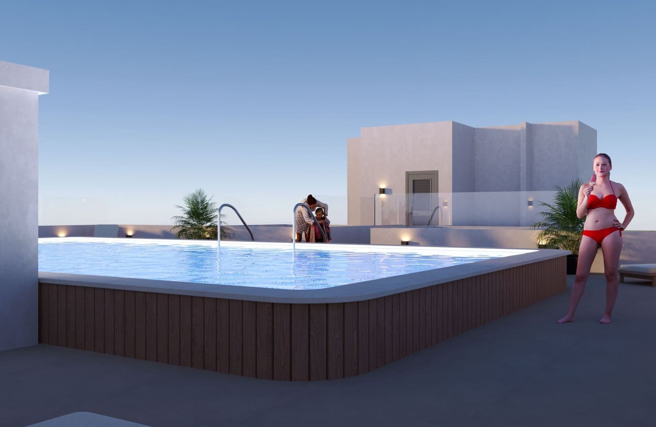 3 soveværelse Bungalow til salg i San Miguel de Salinas med swimmingpool - € 190.000 (Ref: 9622097)