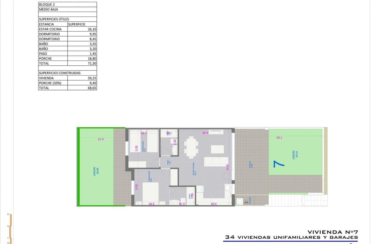 2 soveværelse Bungalow til salg i Pilar de la Horadada med swimmingpool - € 296.000 (Ref: 9622149)